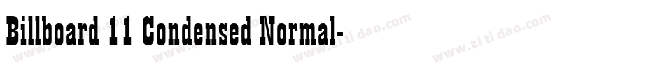 Billboard 11 Condensed Normal字体转换